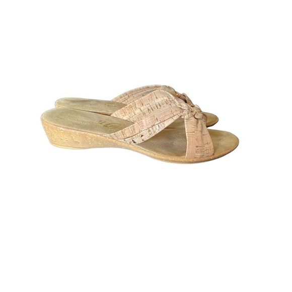 Onex women’s sell, leather wedge, open toe sandals, size 10 - Picture 2 of 6